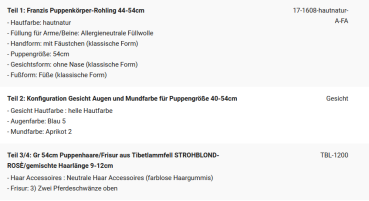 WUNSCHPUPPE für Bestellung 202101919