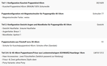 WUNSCHPUPPE für Bestellung 202200022