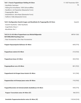 WUNSCHPUPPE für Bestellung 202500194
