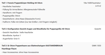WUNSCHPUPPE für Bestellung 202500256