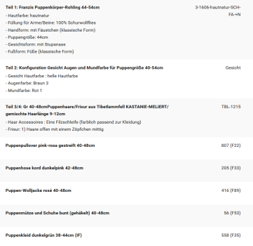 WUNSCHPUPPE für Bestellung 202600040