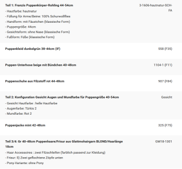 WUNSCHPUPPE für Bestellung 202600087