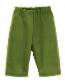 Puppenhose feincord dunkelgrün 42-48cm