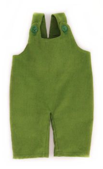 Puppen-Latzhose kord dunkelgrün 42-48cm