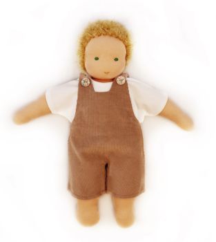 Puppenpullover weiß mit Klettverschluß 30-40cm (IF)