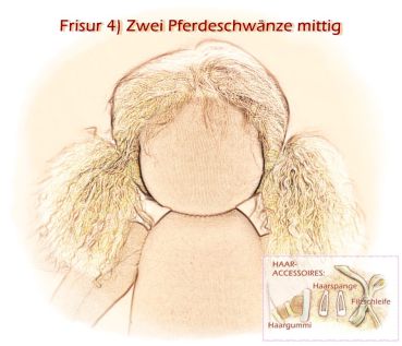 Teil 3/4: Gr 40-48cm Puppenhaare/Frisur aus Tibetlammfell GOLDBRAUN/gemischte Haarlänge 9-12cm