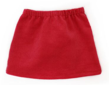 Puppen-Kordrock himbeerrot 42-48cm