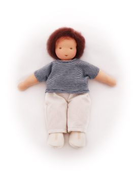 Leinen-Puppenhose ecru 28-30cm