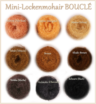 Übersicht Puppenhaare Glattmohair