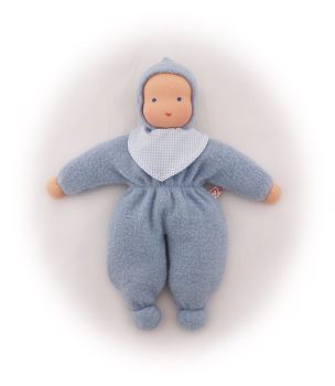 Schmusepuppe hellblau 27cm