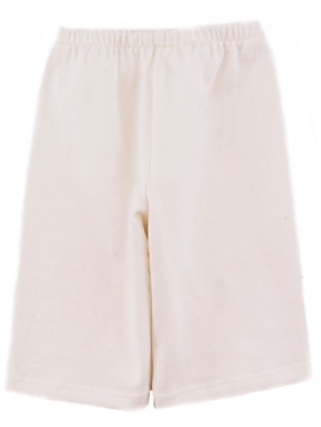 Puppenhose weiss aus Jersey 3/4 lang 40-48cm