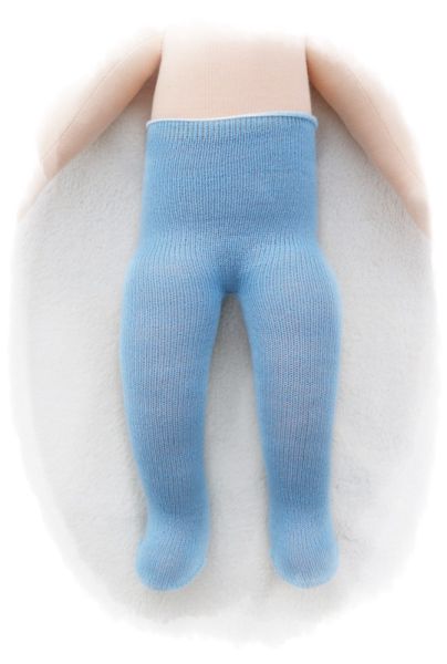 Puppen-Strickstrumpfhose hellblau 44-48cm (IF)
