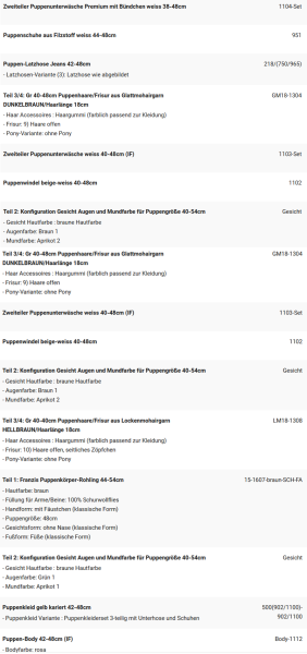 WUNSCHPUPPE für Bestellung 202001152