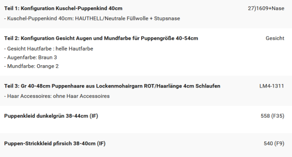 WUNSCHPUPPE für Bestellung 202600044