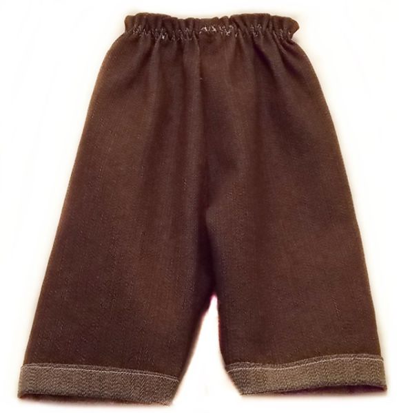 Puppenjeanshose braun 42-48cm