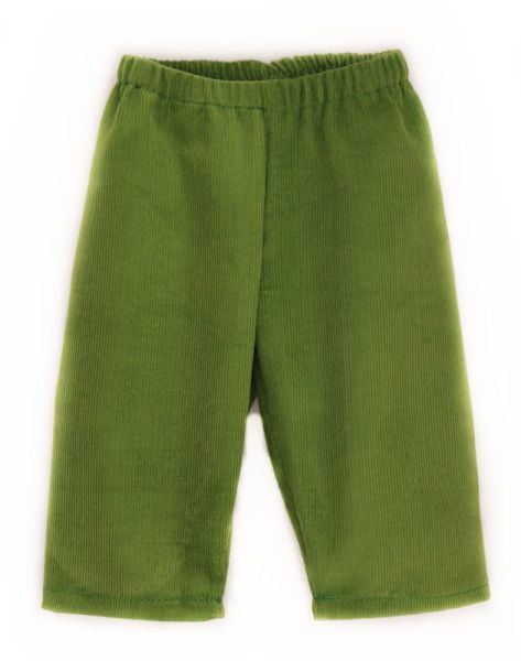 Puppenhose feincord dunkelgrün 42-48cm