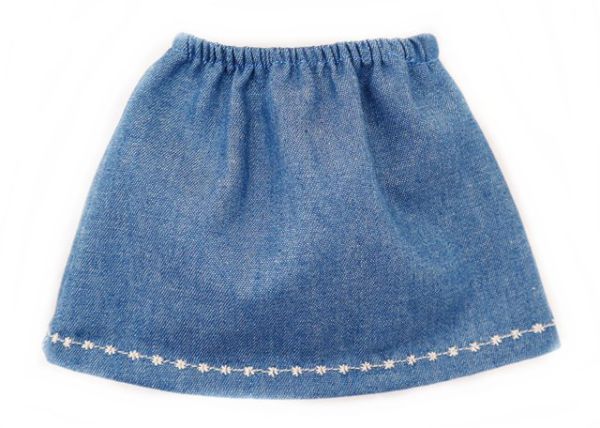 Puppen-Jeansrock 28-30cm