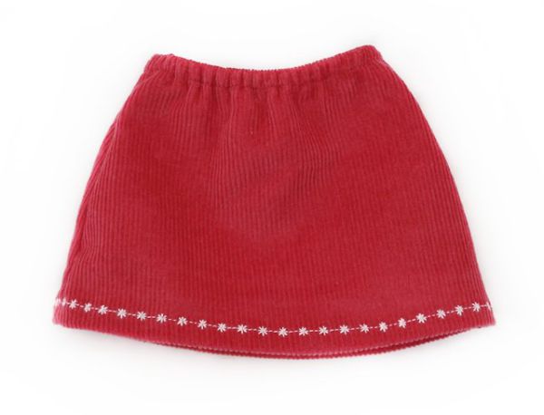 Puppen-Kordrock himbeerrot 28-30cm