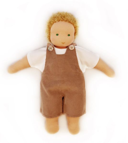 Puppenpullover weiß mit Klettverschluß 30-40cm (IF)