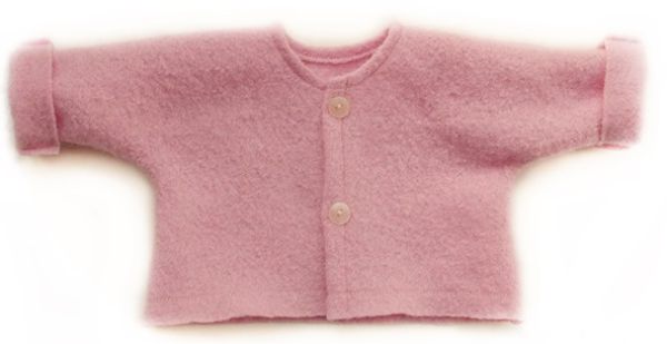 Puppen-Wolljacke rosé 50-54cm