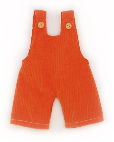 Puppen-Latzhose Kord orange 38-42cm
