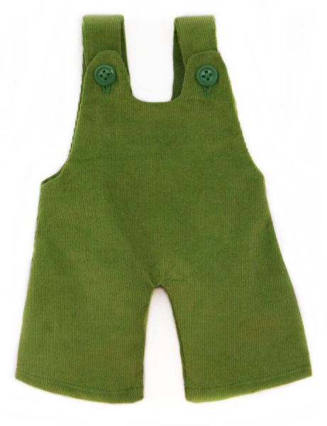 Puppen-Latzhose Kord grün 38-42cm