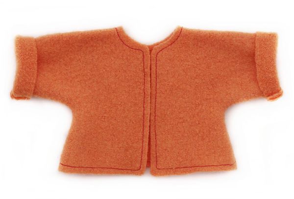 Filz-Puppenjacke zartaprikot  28-30cm