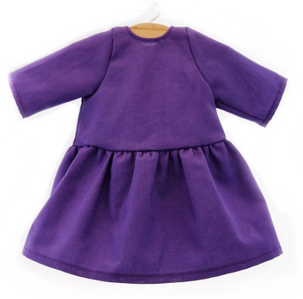 Puppenkleid violett 42-48cm
