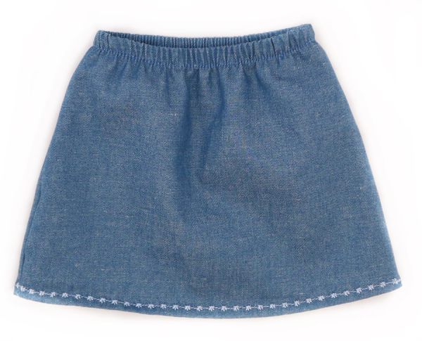 Puppen-Jeansrock 38-40cm