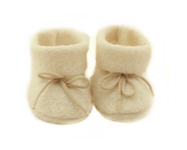 Puppen-Wollschuhe ecru 44-48cm