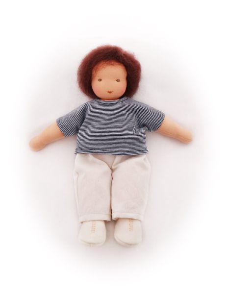 Leinen-Puppenhose ecru 28-30cm