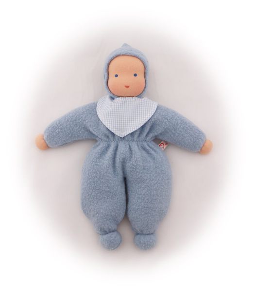Schmusepuppe hellblau 27cm