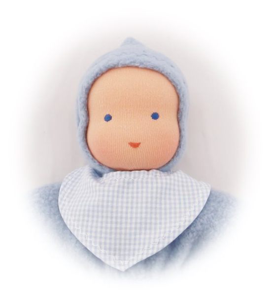 Schmusepuppe hellblau 27cm