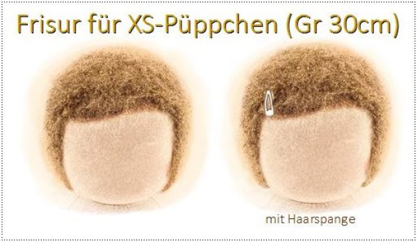 Teil 3/4: Gr 30cm Puppenhaare Glattmohairgarn ROSTROT Haarlänge Flaum