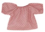 Puppenbluse rosa kariert 38-44cm