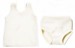 Unterwäsche-Set weiß mit Bündchen 40-48cm