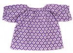 Puppenbluse lila weiße Blümchen 40-48cm
