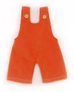 Puppen-Latzhose Kord orange 38-42cm