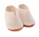 Puppenfilzschuhe weiß-hellbraun 50-54cm