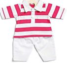 Puppen-Zweiteiler rot-weiss gestreift 42-48cm (IF)