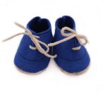 Puppenfilzschuhe dunkelblau-beige 44-48cm