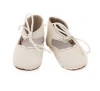 Puppen-Ledersandalen weiss 44cm