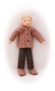 Großvater weißhaarig mit hellbrauner Jacke und dunkler Hose /Größe 12cm